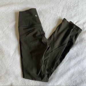 Lululemon olive green high rise leggings